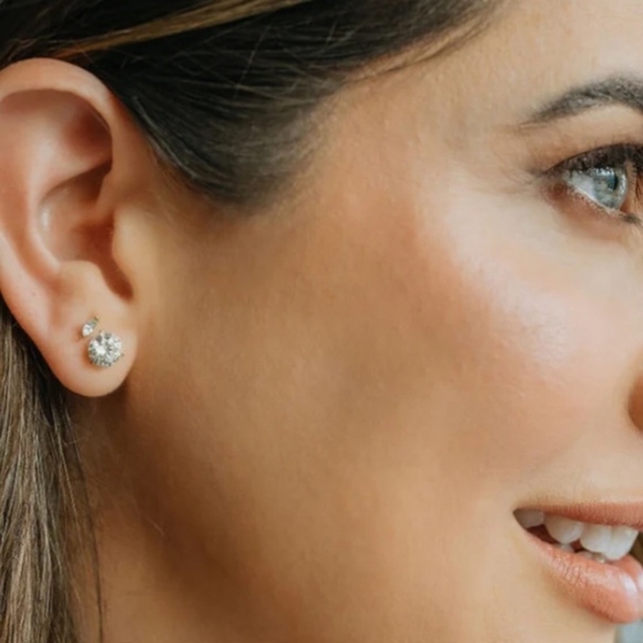 New Genuine Natural Diamond Stud Earrings Many Sizes .5 .75 1 2 3 4 carat Choose - Picture 6 of 6